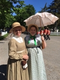 Dress at Cedar Creek reenactment in Ontario, June 2017 with Sally