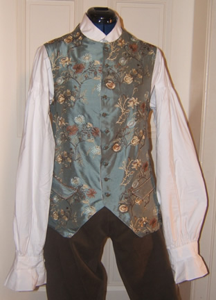 1780s Olive Suit - Waistcoat Front