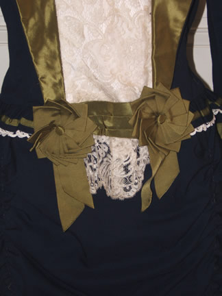 1881 Wool Dress - Front Trim Detail