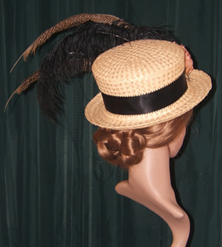1890's Straw Hat Back