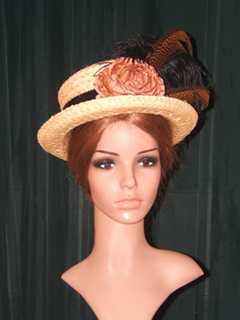 1890's Straw Hat Front