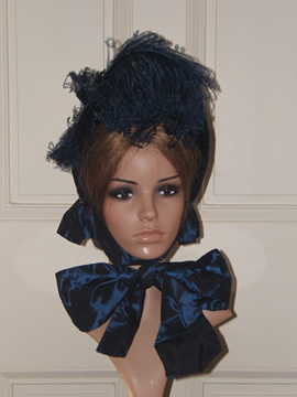 Blue Velvet Spoon Bonnet Front