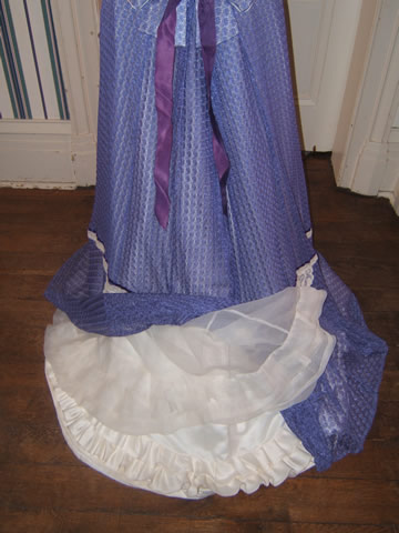 Mrs. Andrew Carnegie Gown - Detail of Skirt Ruffles