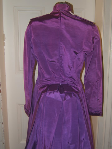 Purple Bustle Dress - Back Detail
