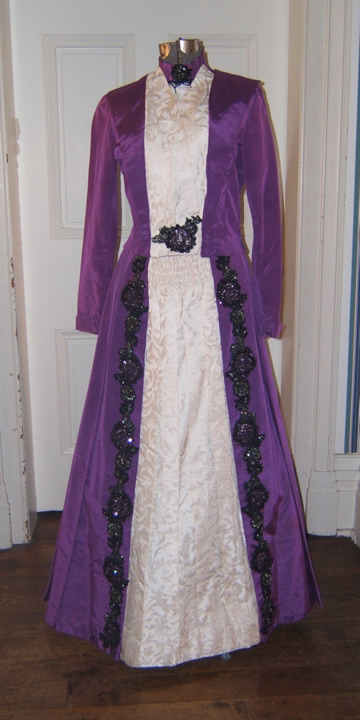 Purple Bustle Dress - Front