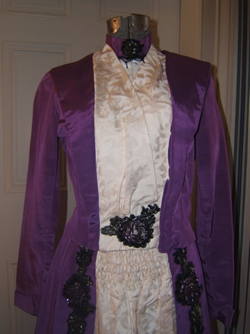 Purple Bustle Dress - Front Detail