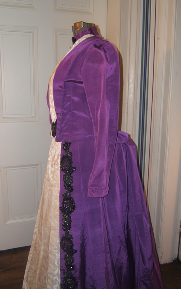Purple Bustle Dress - Side Detail
