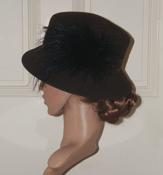 1910's Brown Fet Hat Back