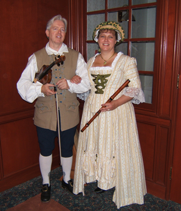 1750's Dress and Man's Waistcoat